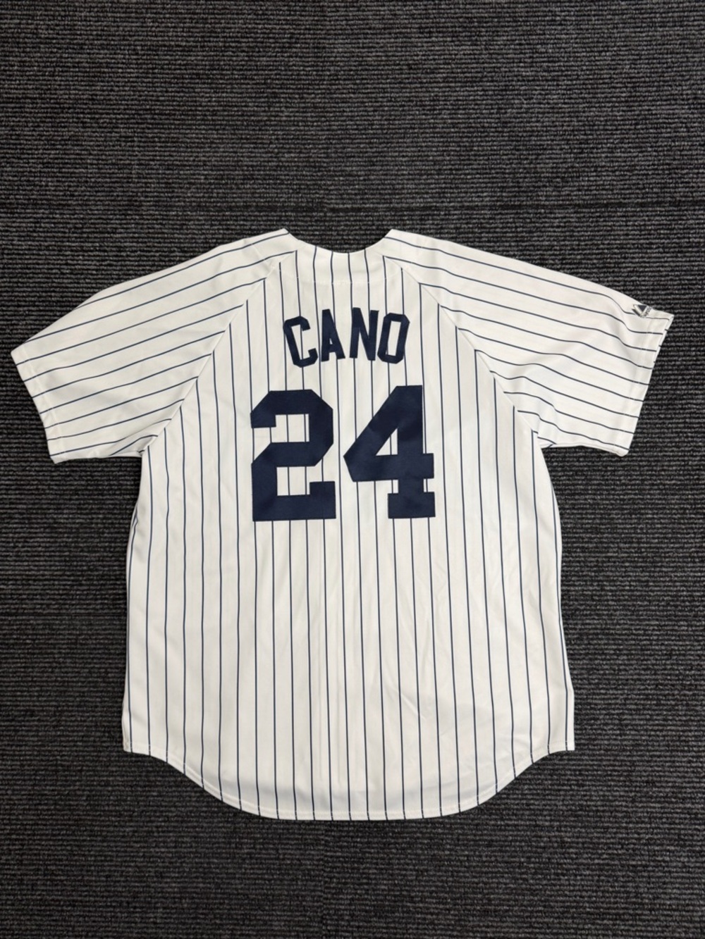 Vintage New York Yankees Robinson Cano Jersey XL Pinstripe Made In USA Majestic